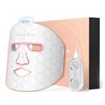Red Light Therapy for Face, LED Face Mask Infrared Light Anti-Aging, 3 Modes for Blue & Yellow LED for Home, Yoga, Skincare, 2500mAh Rechargeable Remote Control, Adjustable Straps, Silicone