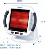 Beurer IL50 Infrared Heat Lamp Heated Red Light Therapy Lamp for Body, Face, Sinuses, & Skin - Effective Muscle Pain & Cold Relief Treatment by Improving Blood Circulation - Image 8