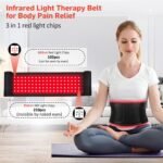 Red Light Therapy for Body, Infrared Light Therapy for Shoulder Waist Muscle Pain Relief, Upgraded 3 in 1 Led Beads, 660nm Red Light &850nm Near Infrared Light Therapy Belt Wrap Timer Remote Control - Image 2