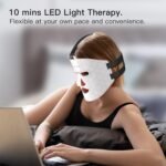 Red Light Therapy for Face, LED Face Mask Infrared Light Anti-Aging, 3 Modes for Blue & Yellow LED for Home, Yoga, Skincare, 2500mAh Rechargeable Remote Control, Adjustable Straps, Silicone - Image 8
