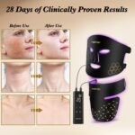 Red Light Therapy for Face and Neck, Infrared LED Mask Light Therapy 4 Light Waves with 850nm Near Infrared, Portable Rechargeable Red Light Therapy Mask Skincare Device for Facial Rejuvenation - Image 4