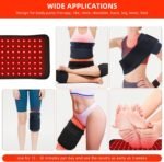 Red Light Therapy Infrared Light Therapy Pad for Body Pain NIR Deep Therapy for Back Knee Hands Feet Relief Portable 660nm 850nm Home Heating Light Therapy Wrap Belt Gift for Women Men - Image 3