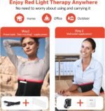 Red Light Therapy for Body, Infrared Light Therapy for Shoulder Waist Muscle Pain Relief, Upgraded 3 in 1 Led Beads, 660nm Red Light &850nm Near Infrared Light Therapy Belt Wrap Timer Remote Control - Image 5