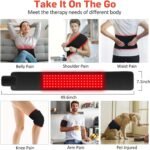 Red Light Therapy for Body, Infrared Light Therapy for Shoulder Waist Muscle Pain Relief, Upgraded 3 in 1 Led Beads, 660nm Red Light &850nm Near Infrared Light Therapy Belt Wrap Timer Remote Control - Image 3