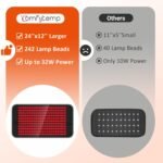 Comfytemp 24’’ x 12’’ Large Red Light Therapy Pad for Body, FSA Eligible HSA Near Infrared Light Therapy Wrap with Timer, 242 LEDs Light Therapy Pad for Back Shoulder Joint Muscle, 32W - Image 3