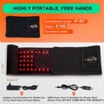 USUIE Red Light Therapy Belt, Infrared Light Therapy Wrap Red Light Therapy Device for Body with Timer for Back Shoulder Waist Muscle Pain Relief for Gift Women Men Gift - Image 6